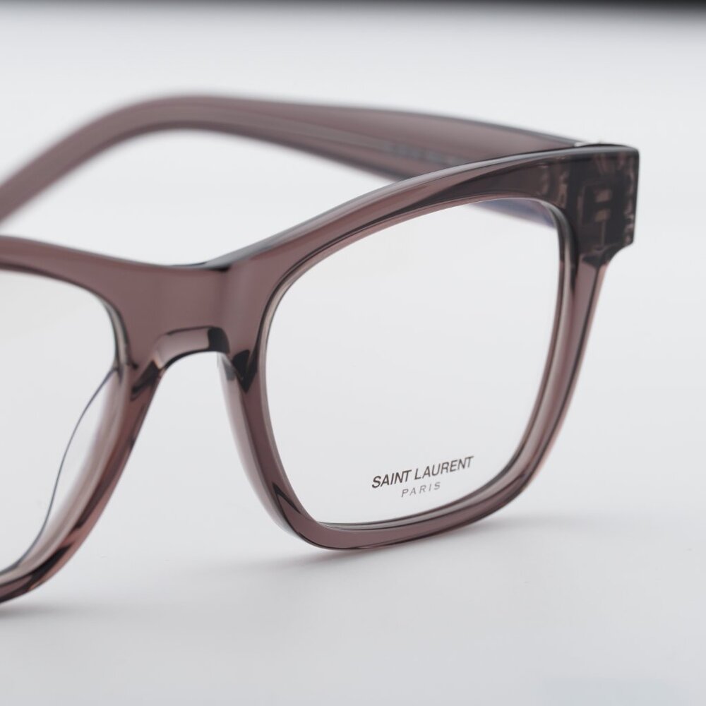 Saint Laurent SLM118 003 Square Eyeglasses – Brown 52mm - Picture 5 of 10